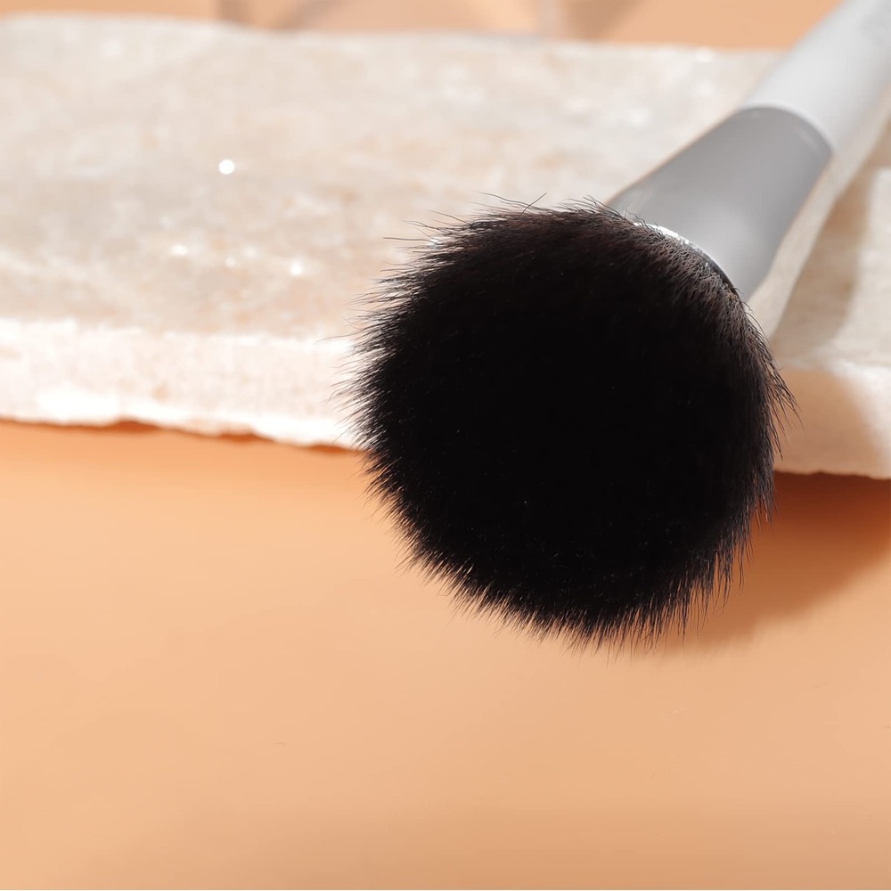 Kabuki Brush w/ Spatula for Foundation Primer Bronzer Mineral Vegan Curelty Free - Picture 5 of 8